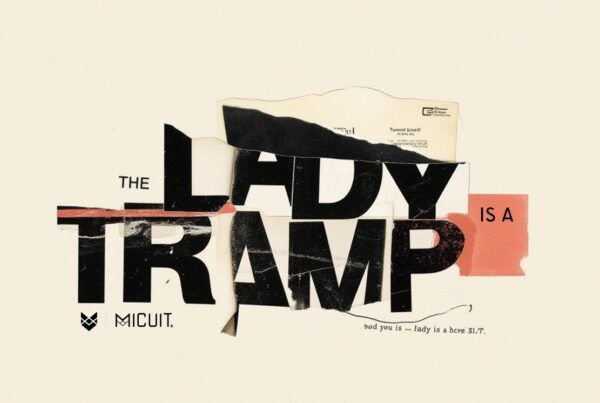 Lady is a tramp: collage tipográfico