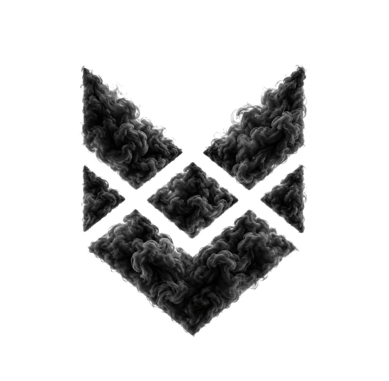 Símbolo de Micuit hecho de humo negro