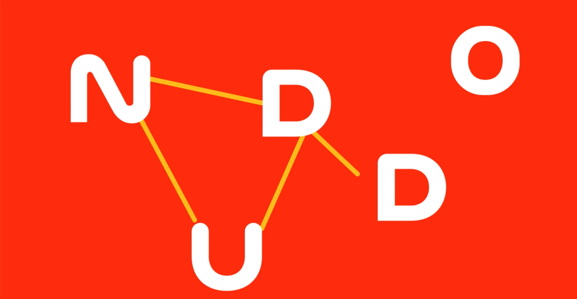 Letras de Nuddo conectadas por líneas