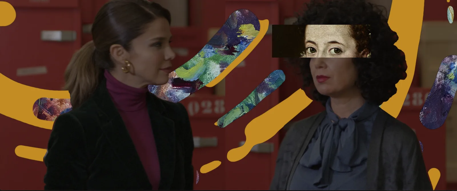 Fotograma de la serie: dos protagonistas conversando