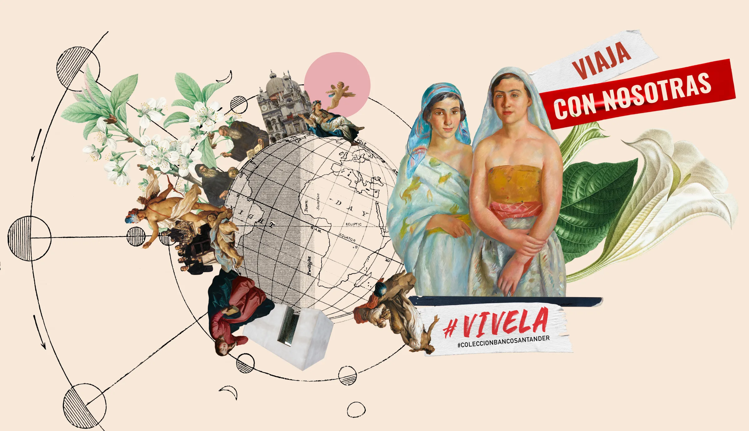 Collage con obras de la colección de la Fundación Banco Santander