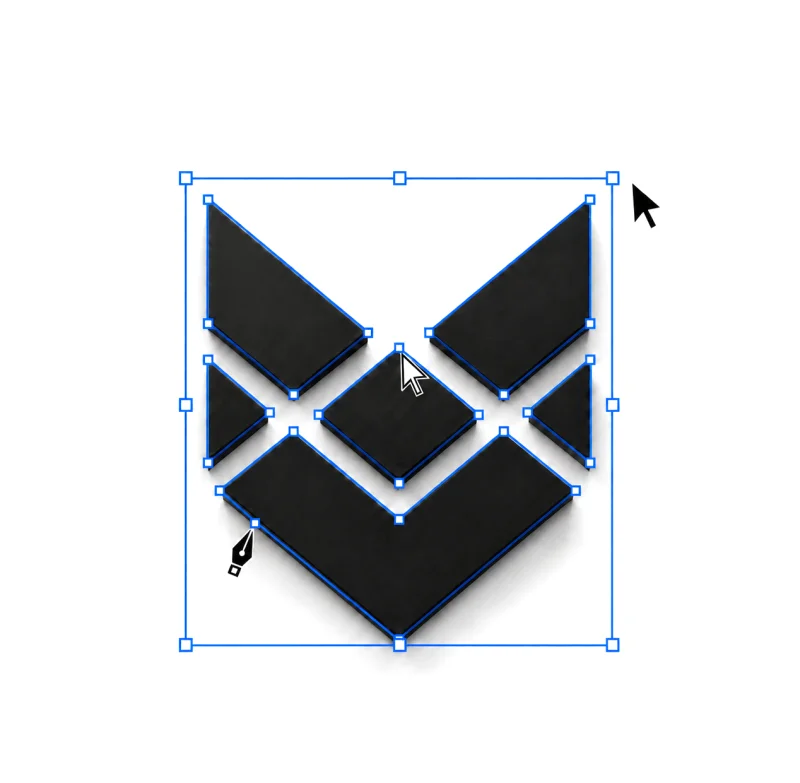Símbolo de Micuit en 3D negro